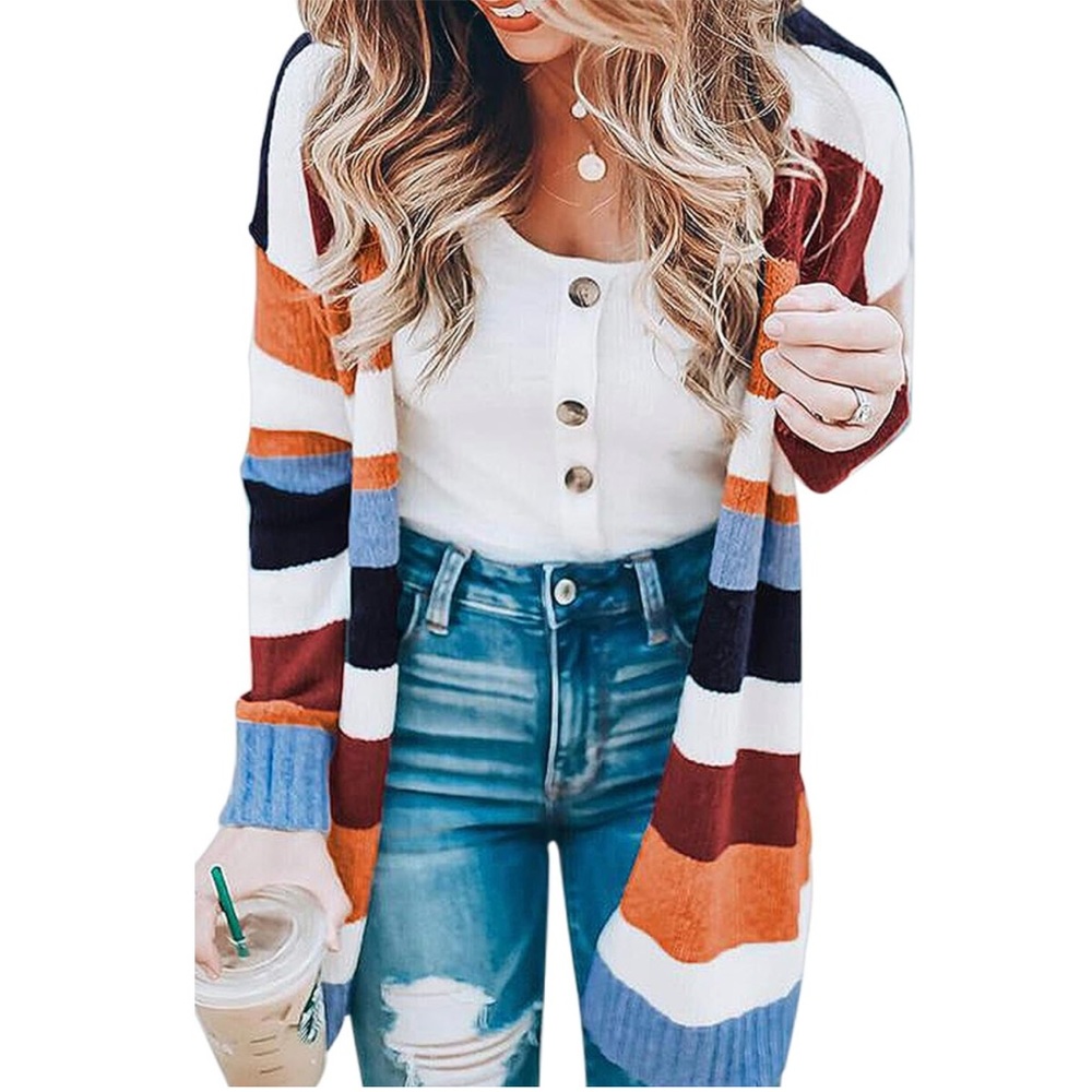 Fall striped cardigan size medium